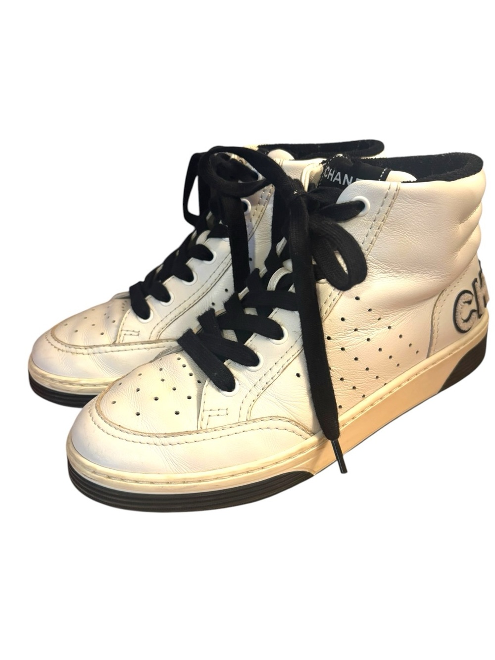 Chanel Logo High Top Sneakers - Picture 2 of 10